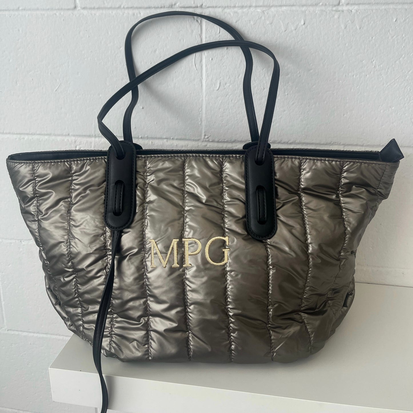 Shopper metalizada personalizada - Champagne