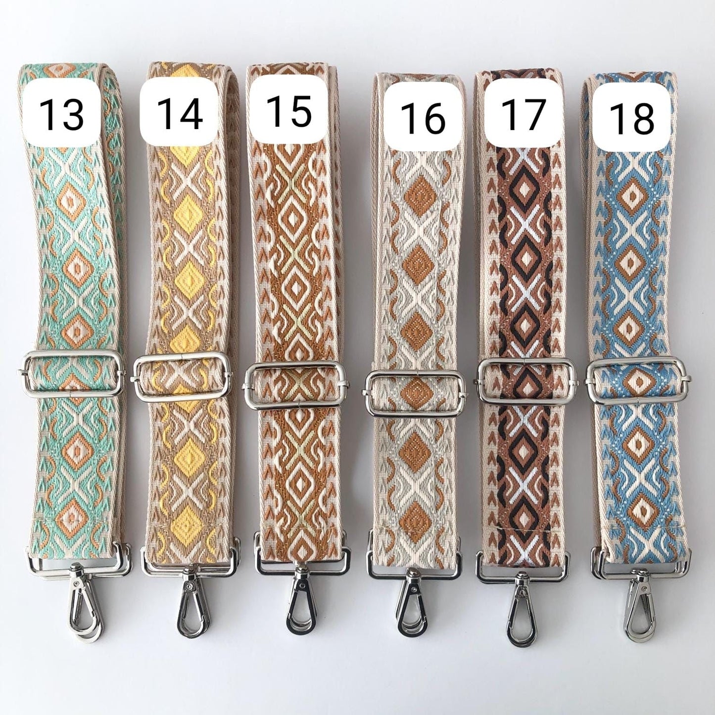 Bandolera piel de ante personalizada con correa combinable- Color beige