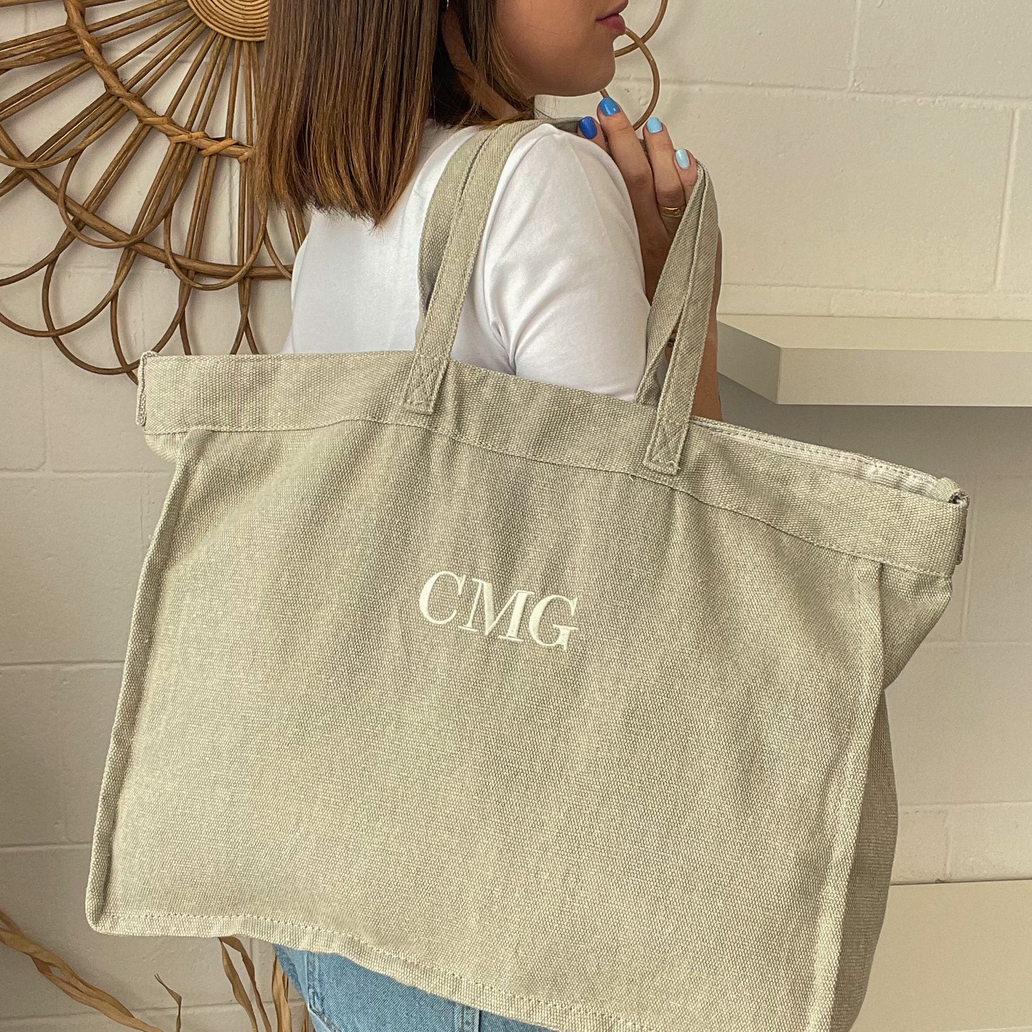 Bolso de algodón personalizado - Color beige
