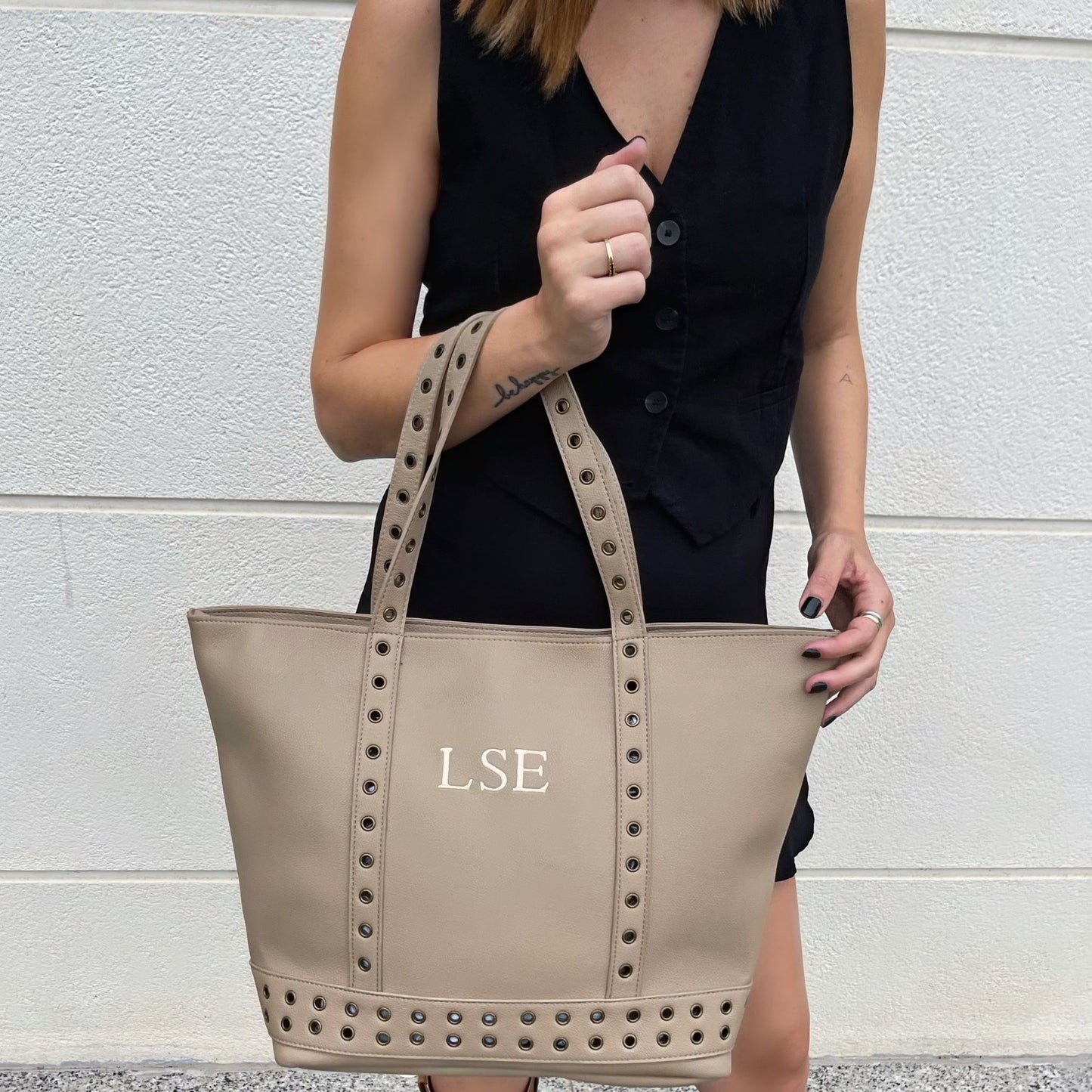 Shopper Arandelas personalizado - Color TAUPE