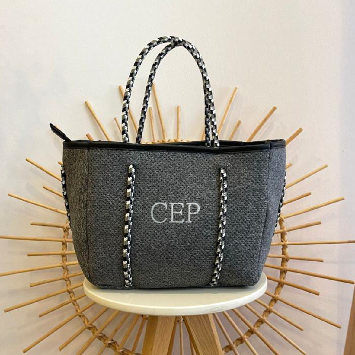 Bolso mini neopreno personalizado- color gris