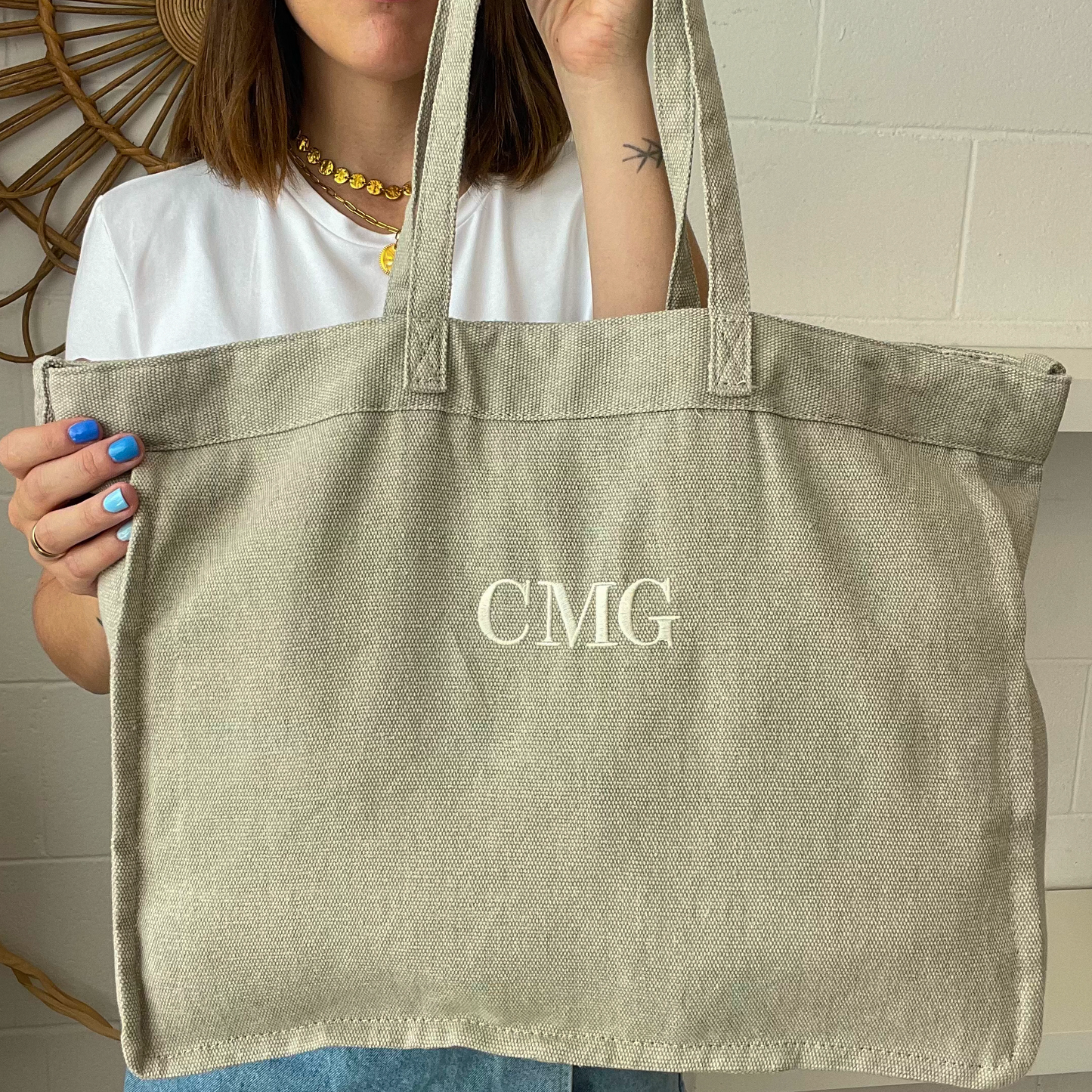 Bolso de algodón personalizado - Color beige