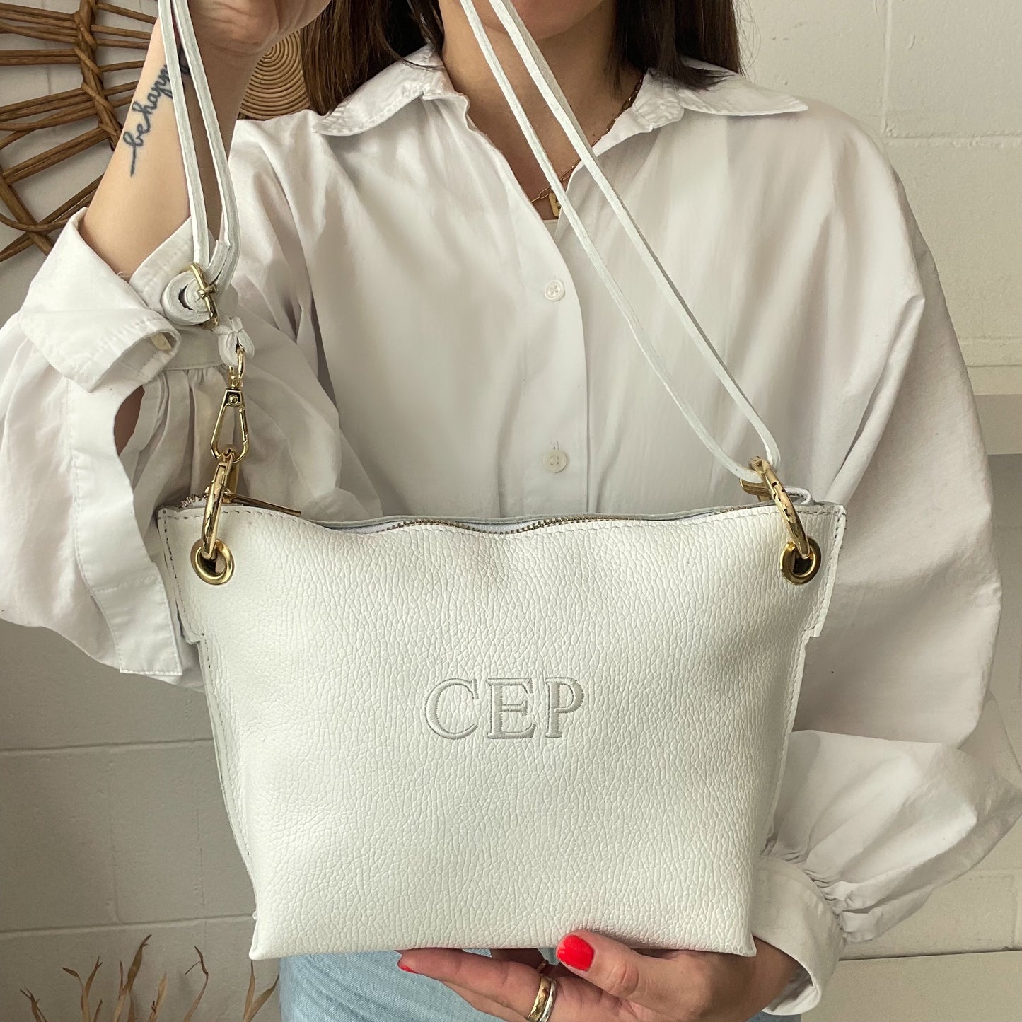 Bolso herrajes personalizado - Color blanco