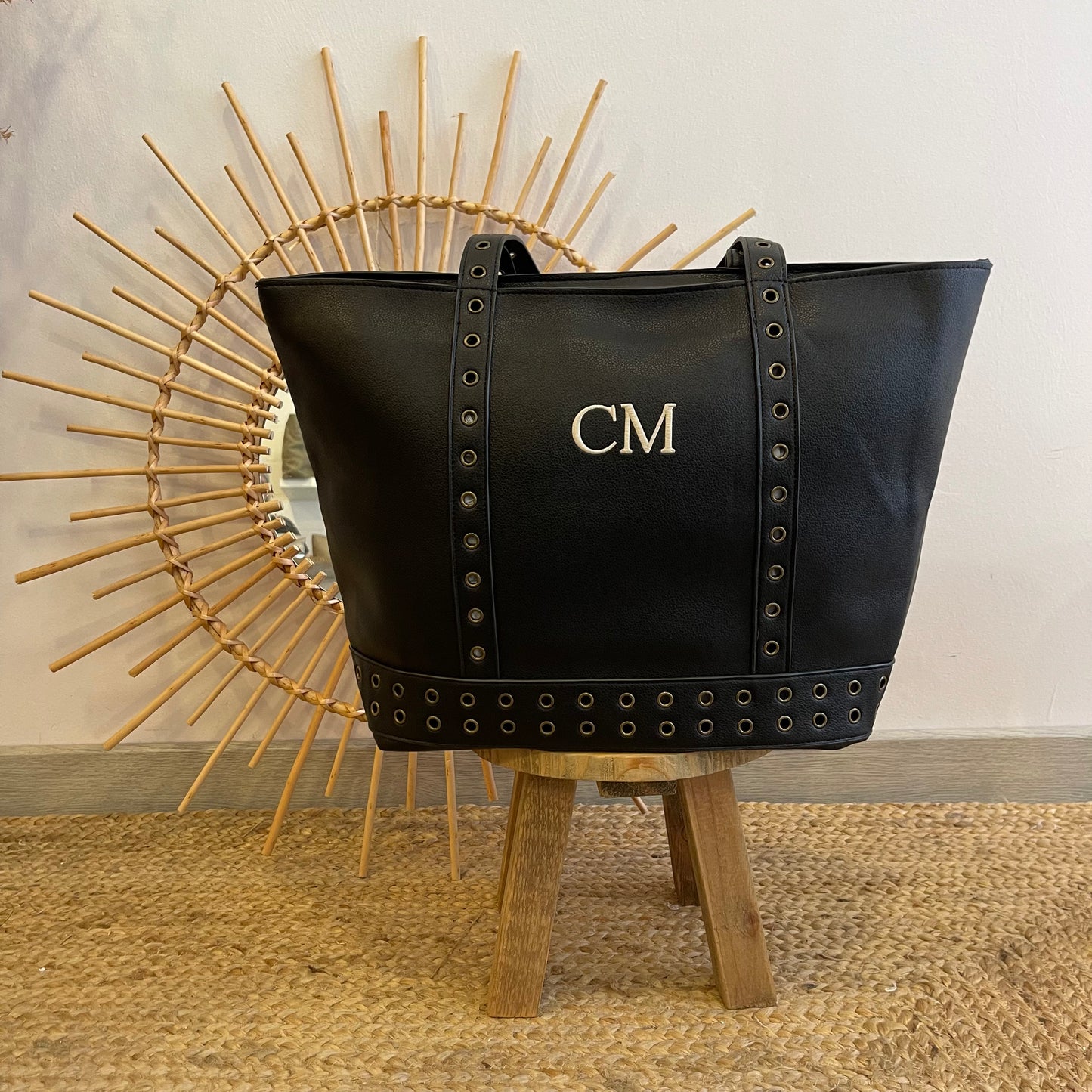 Shopper Arandelas personalizado - Color NEGRO