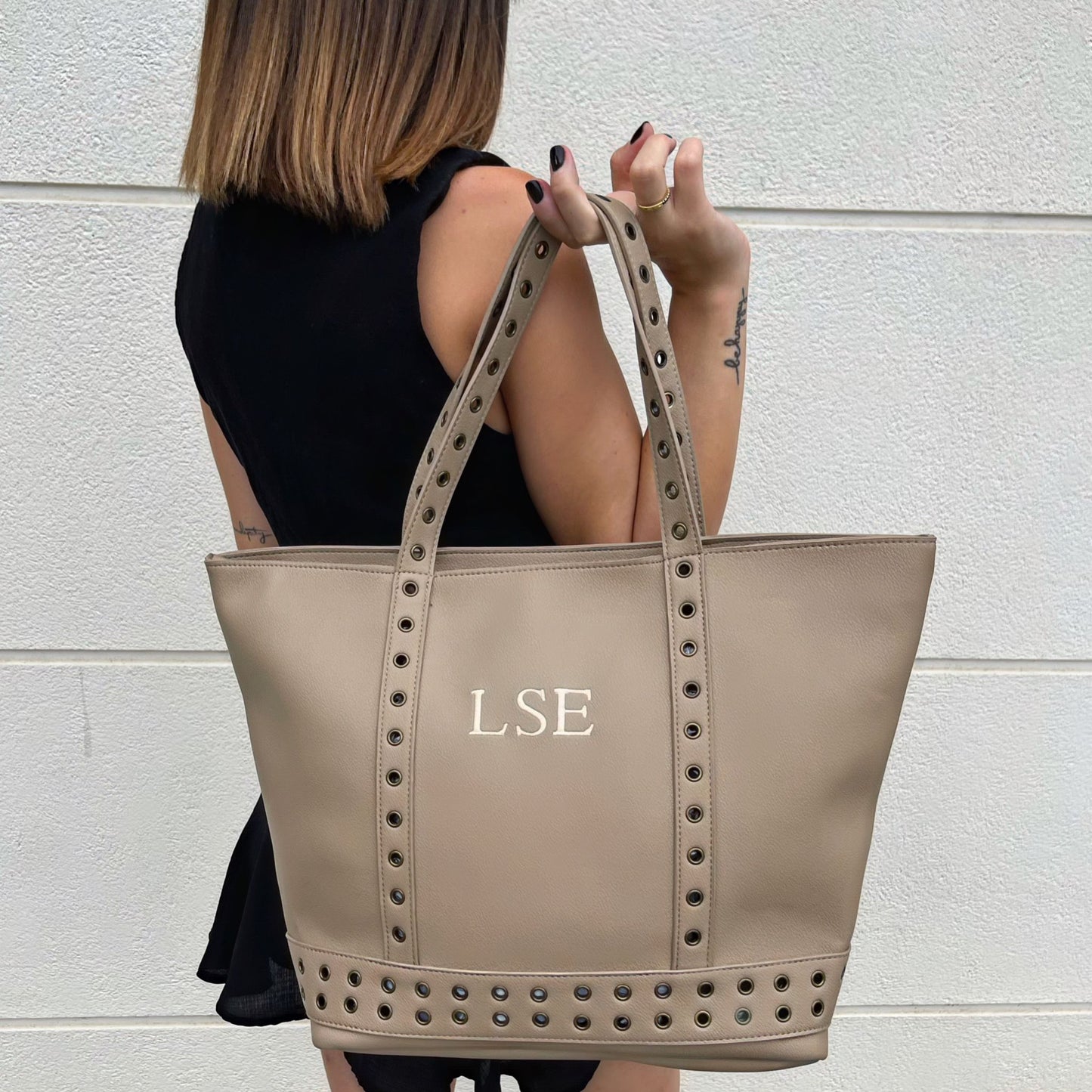 Shopper Arandelas personalizado - Color TAUPE