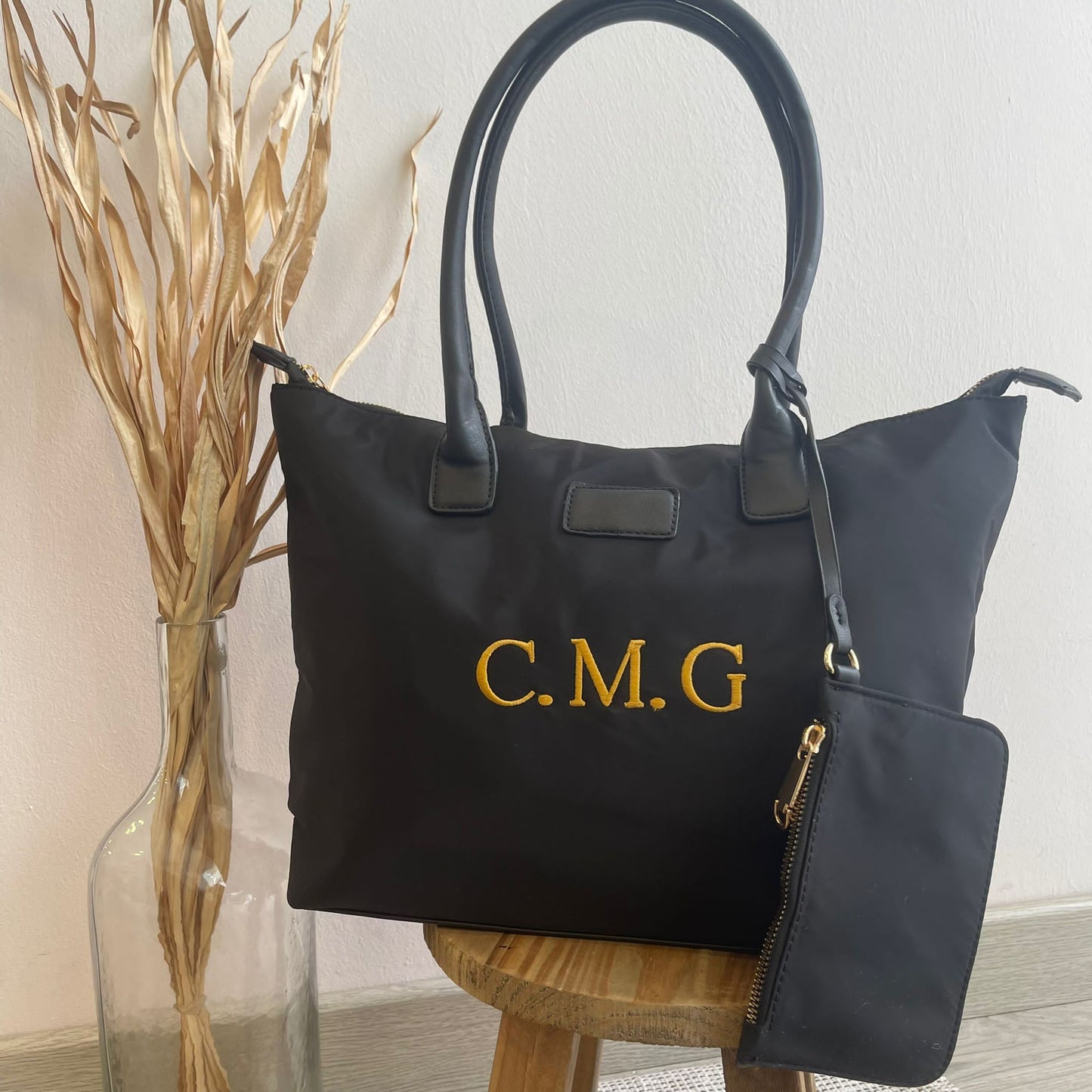 Shopper nylon asas - negro