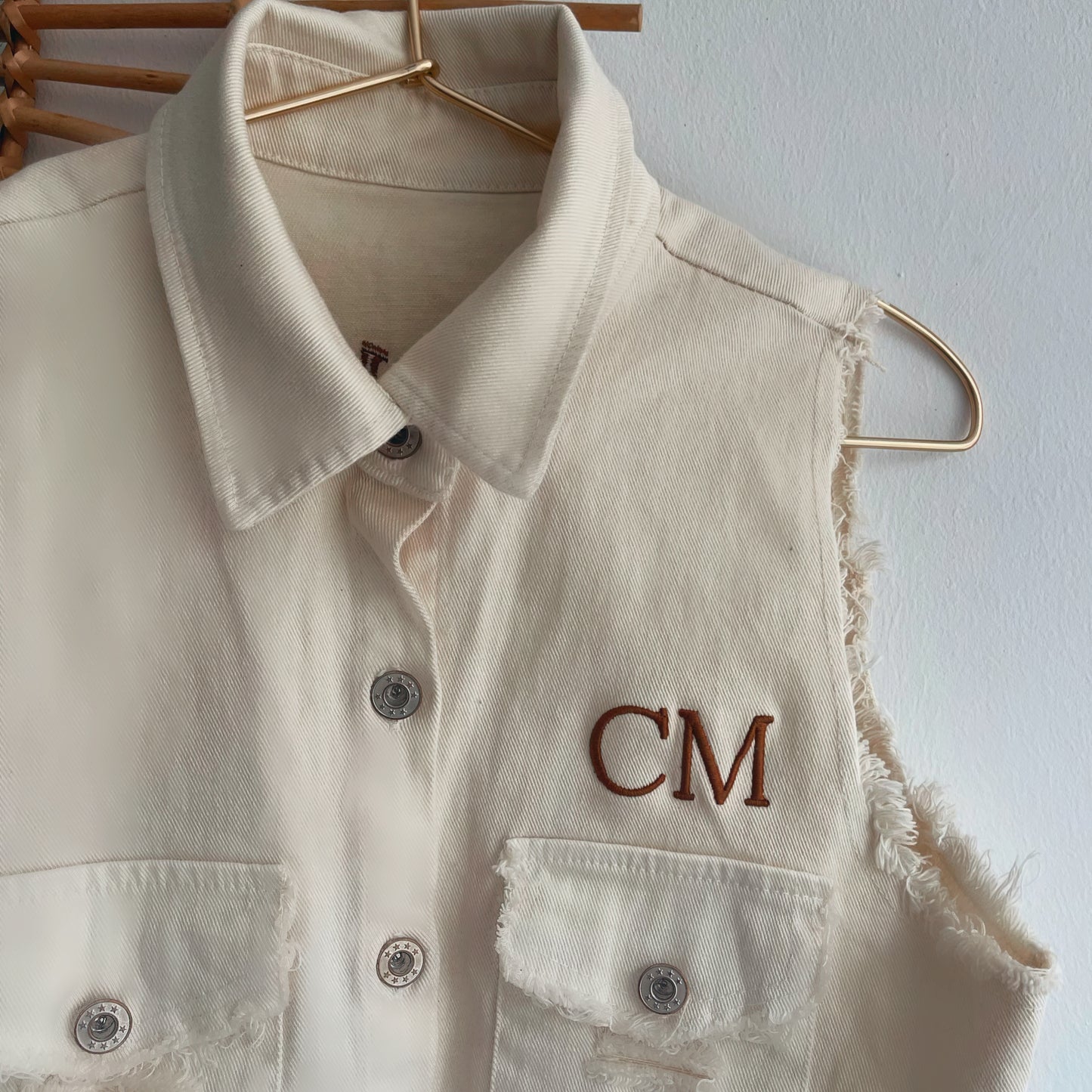 Chaleco denim oversize personalizado