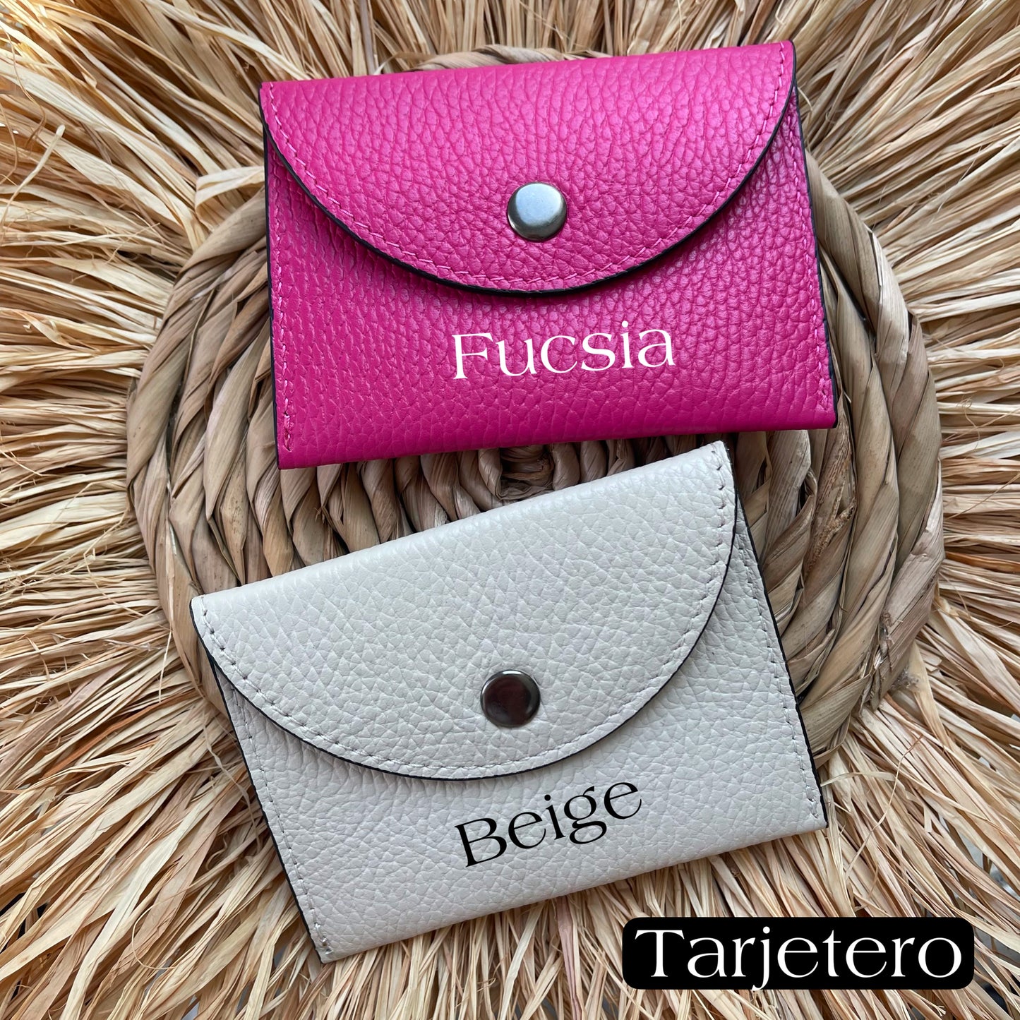Bolso doble piel cadena print en color fucsia personalizado