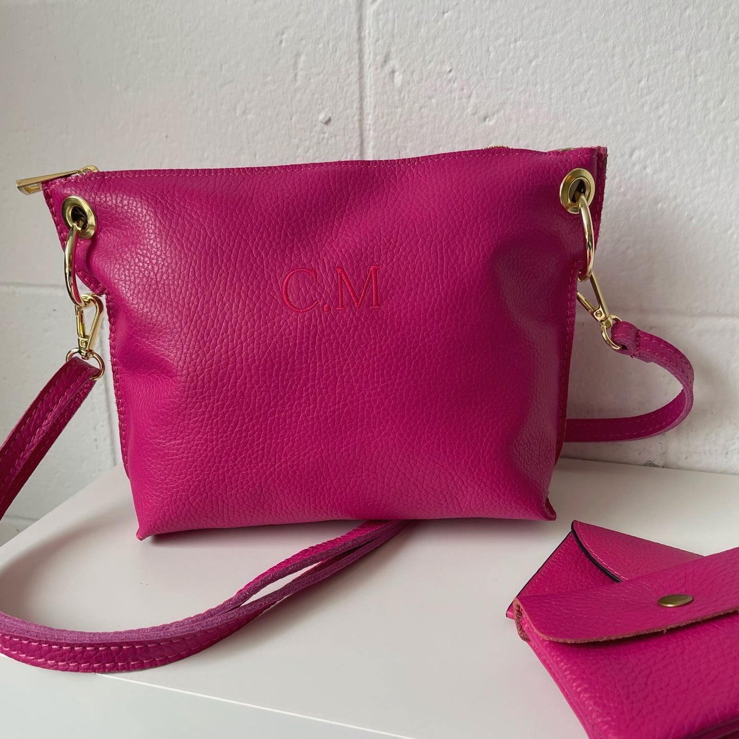 Bolso de herrajes personalizado FUCSIA