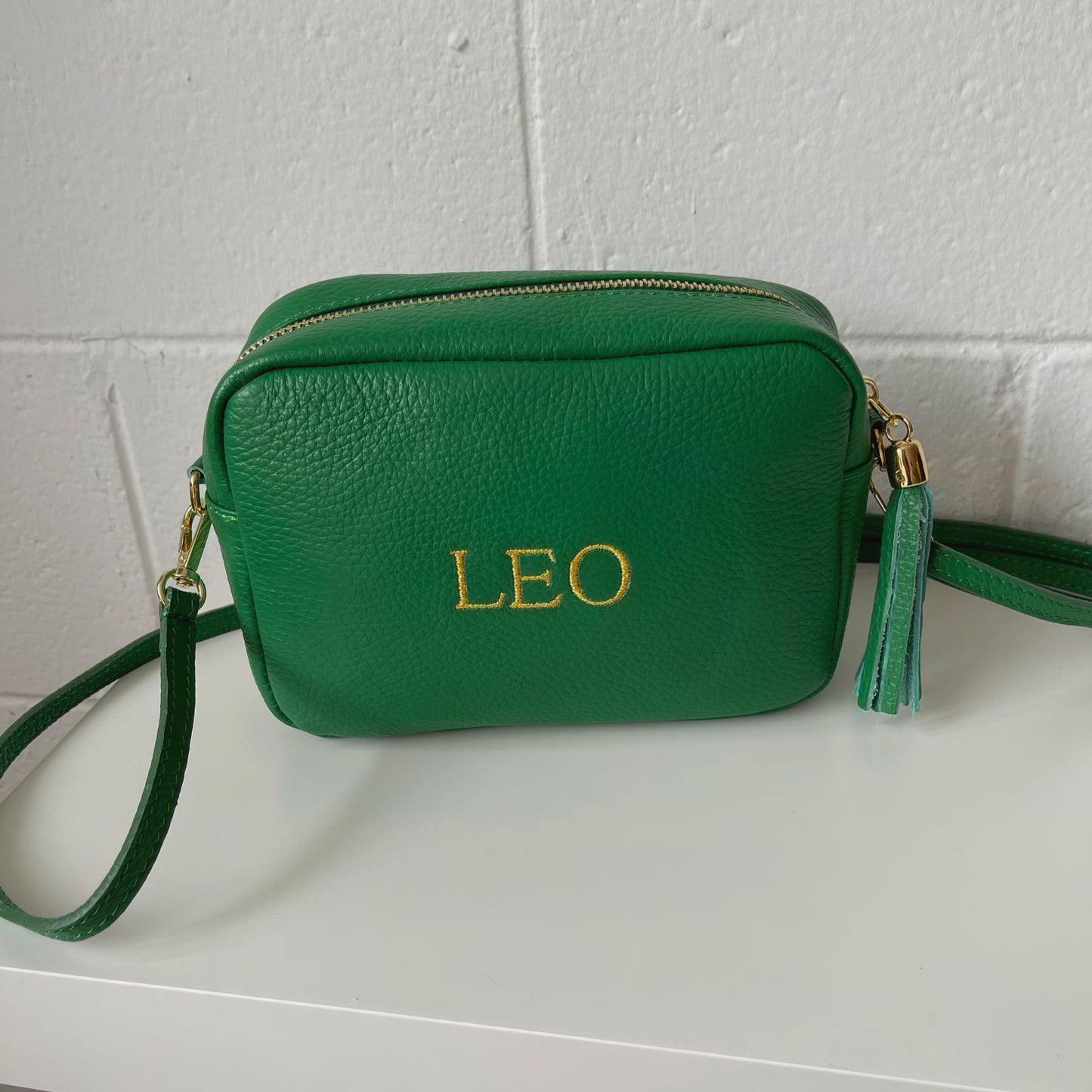 Bolso piel pompón personalizado