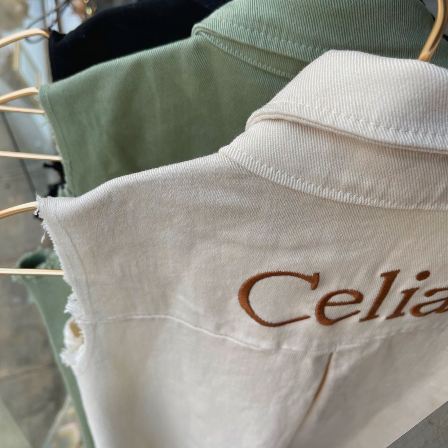 Chaleco denim oversize personalizado