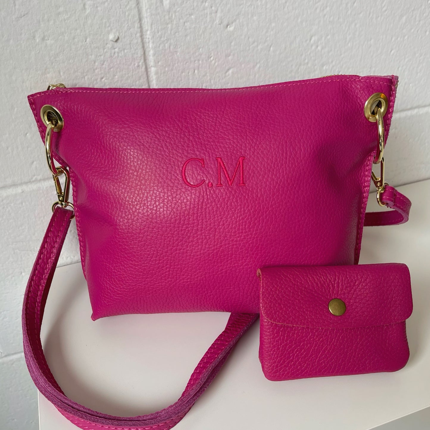 Bolso de herrajes personalizado FUCSIA