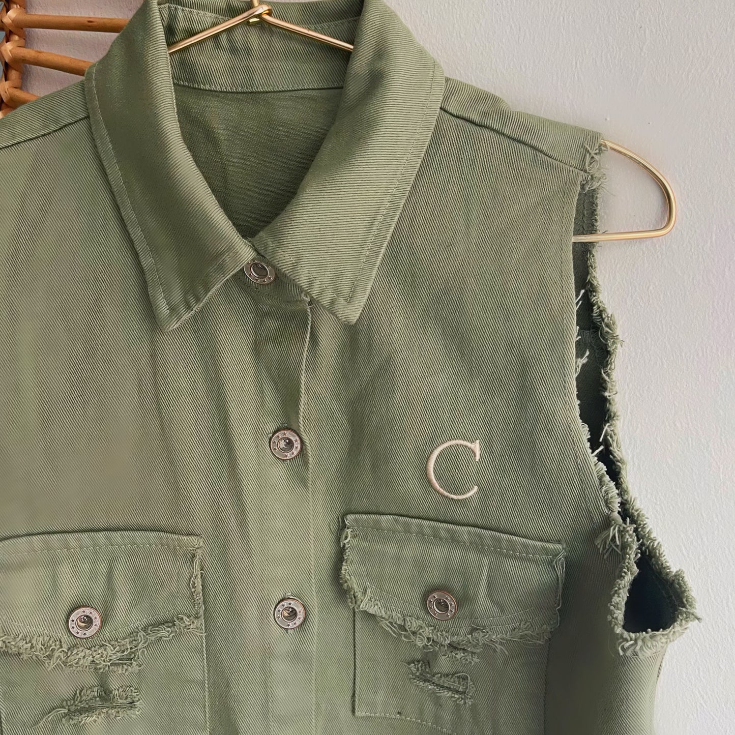 Chaleco denim oversize personalizado