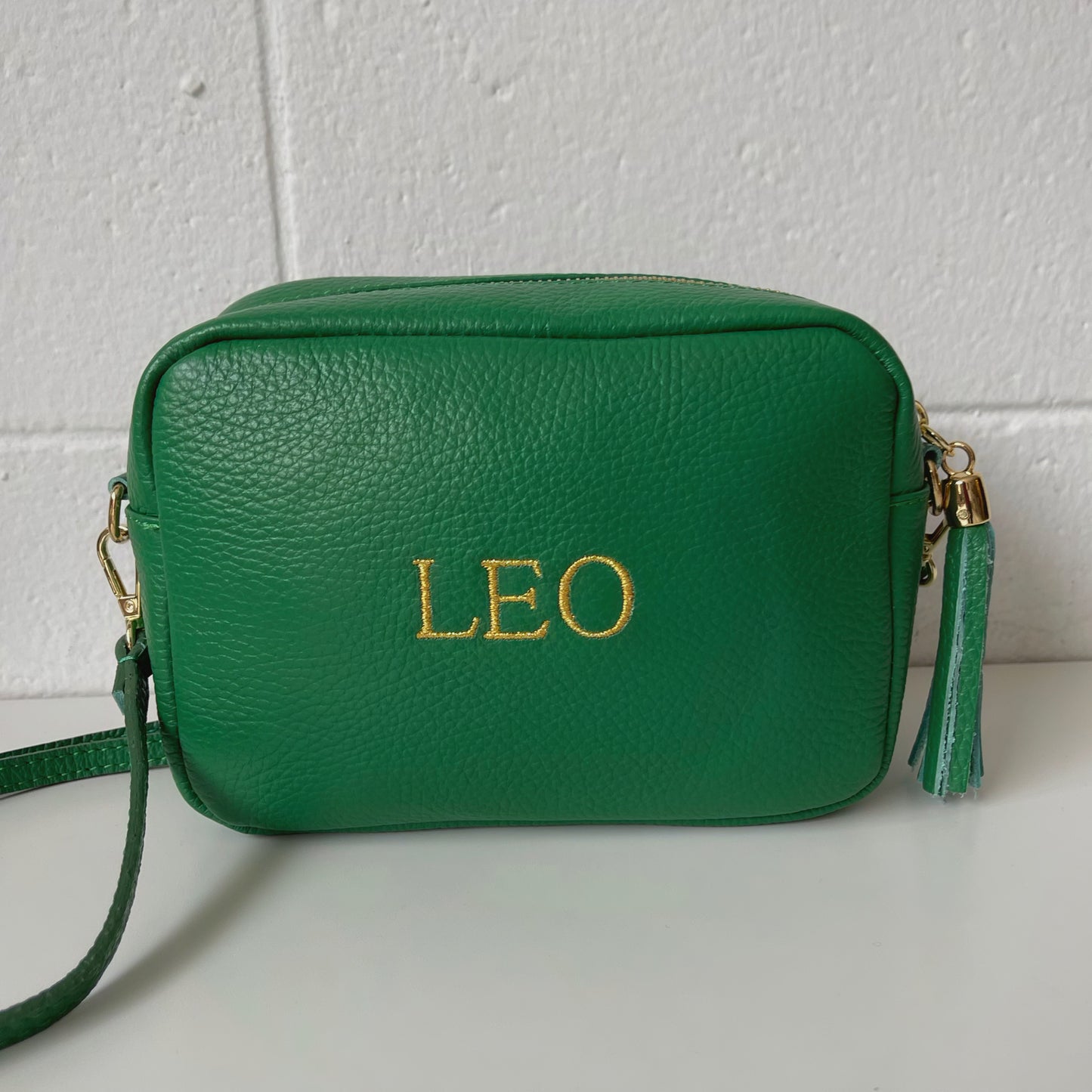 Bolso piel pompón personalizado