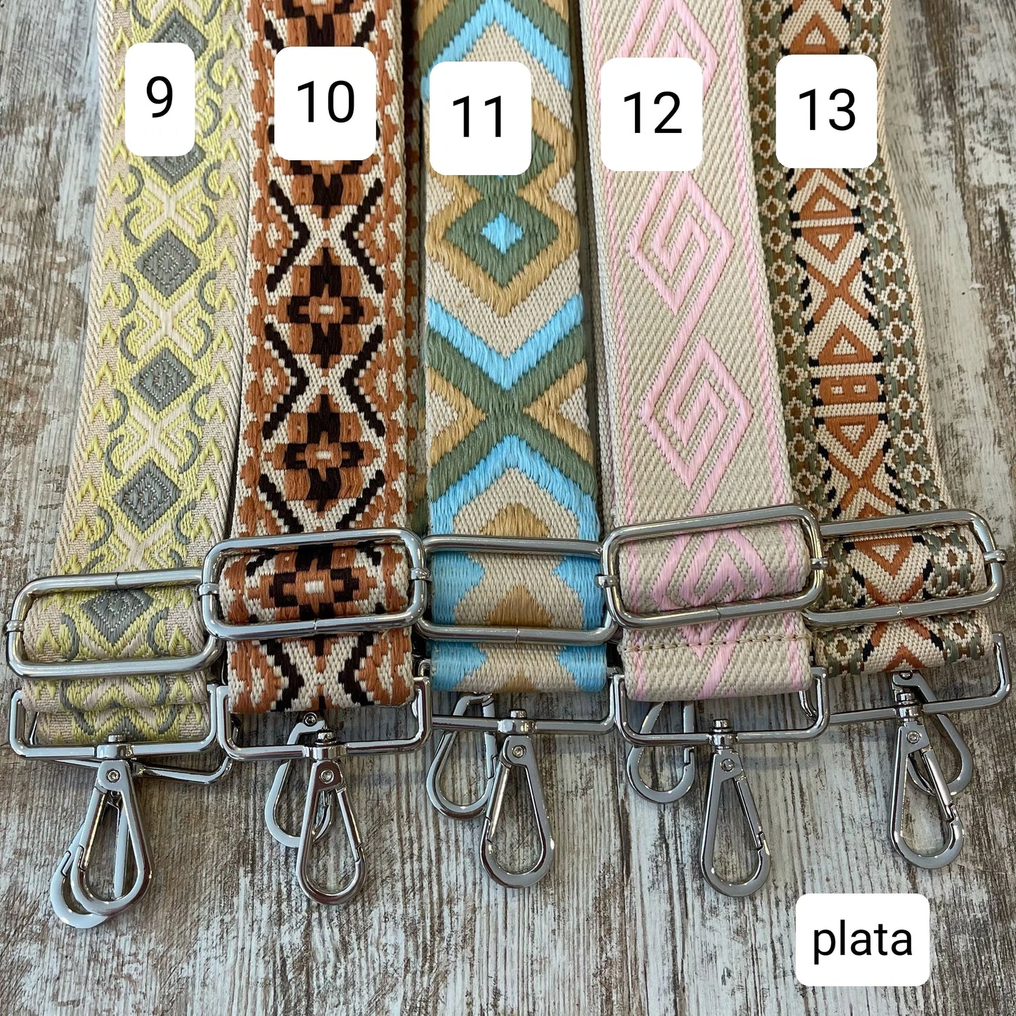 Bolso de piel doble cadena personalizado - Color beige