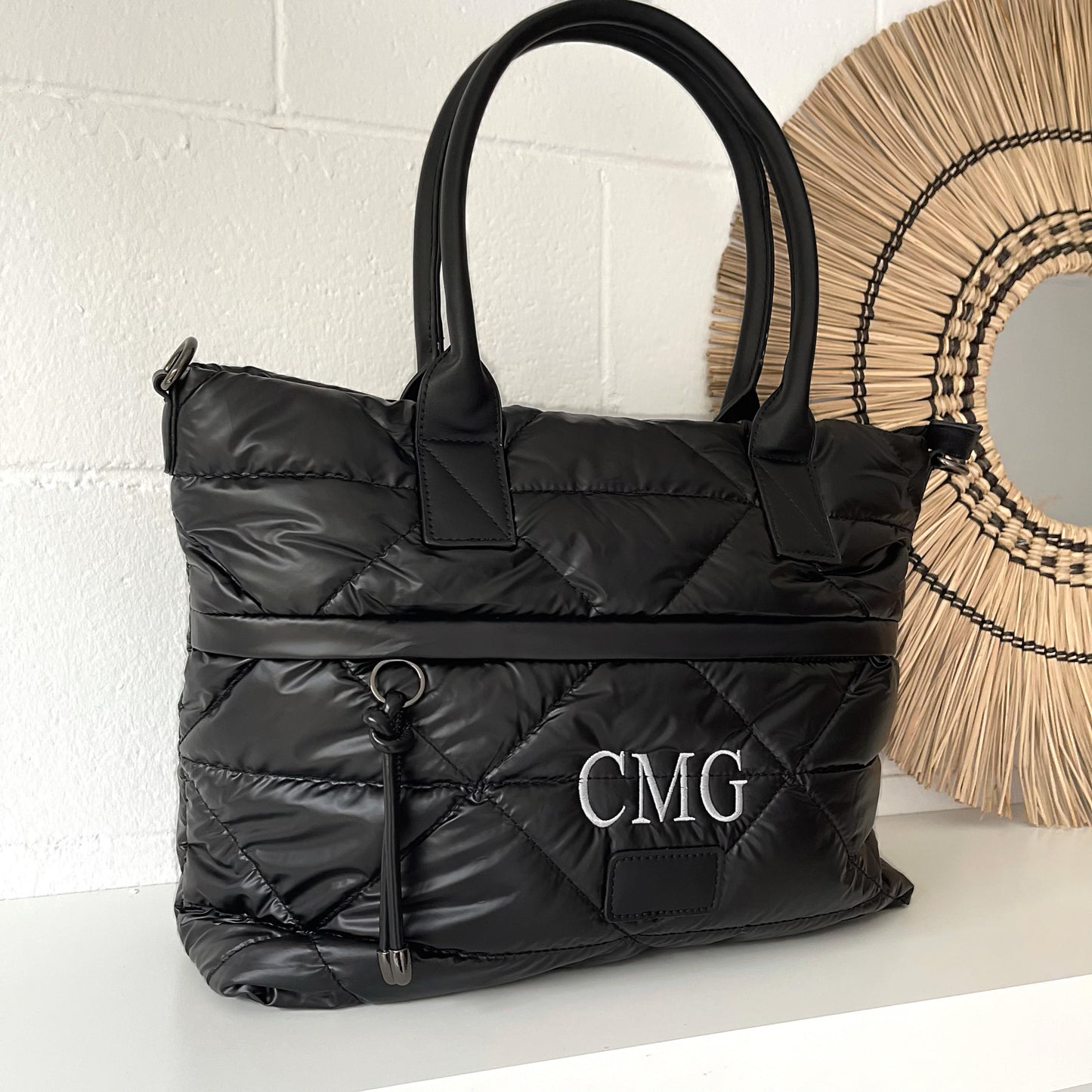 Shopper metalizado personalizado - Negro